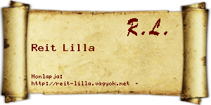 Reit Lilla névjegykártya